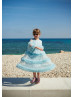 Long Sleeves Tulle Ruffles Twirl Flower Girl Dress